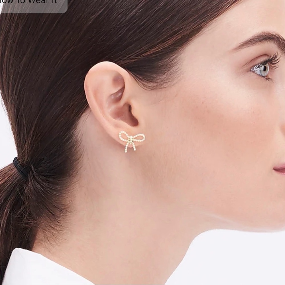 Pearl Bow Earrings